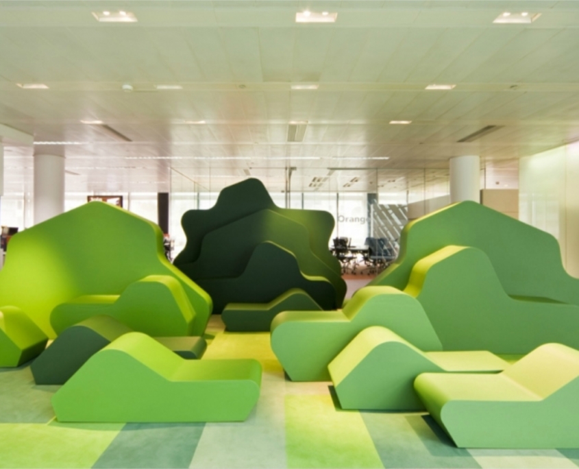 Coated foam, office environment,Public space, publiekeruimte, inrichting wachtruimte, gecoat schuim, gecoatschuim, furniture, meubels