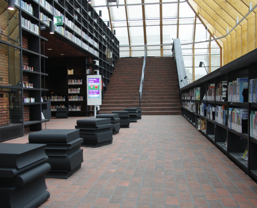 Coated foam, library, gecoat schuim, gecoatschuim, furniture, meubels