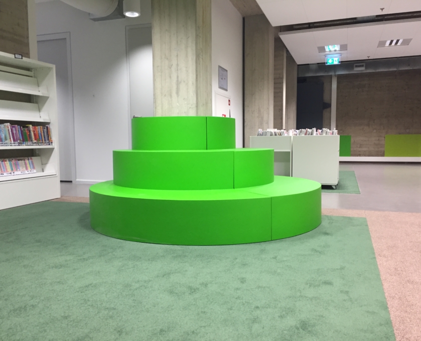 Coated foam, library, gecoat schuim, gecoatschuim, furniture, meubels